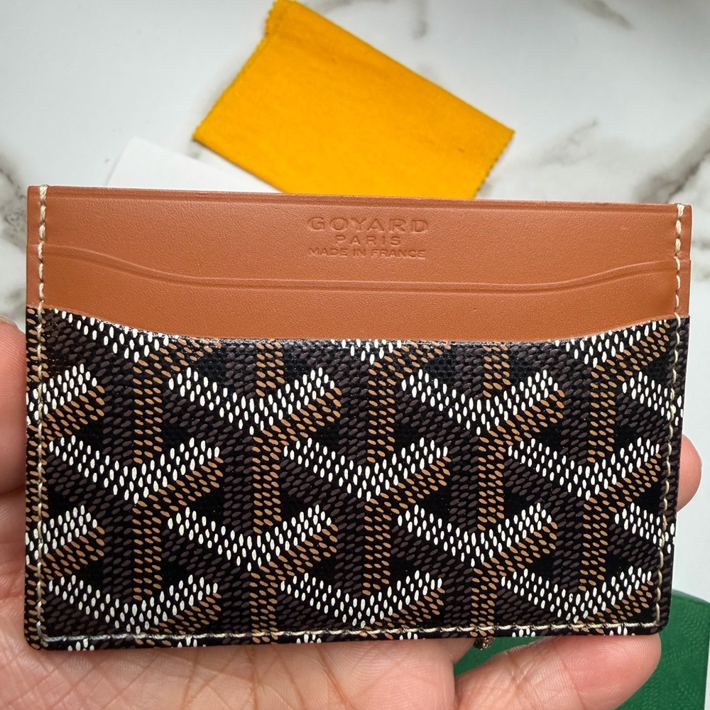 Goyard Black and Brown Card Holder